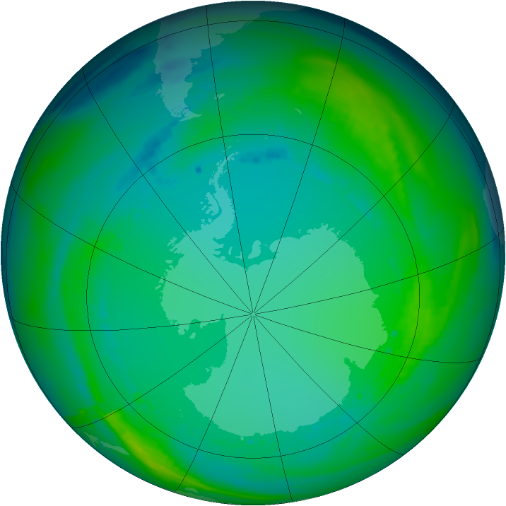 Ozone Map 1986-07-25